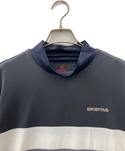 BRIEFING（ブリーフィング）BRIEFING (ブリーフィング) ゴルフウェア(トップス) ブラック×ホワイト×パープル サイズ:SIZE Lの古着・服飾アイテム