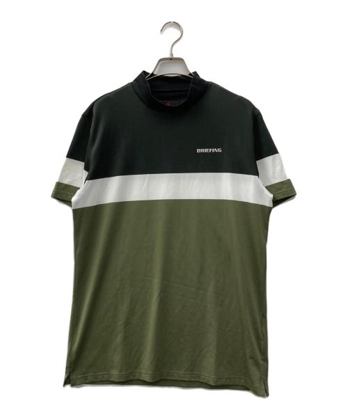 BRIEFING（ブリーフィング）BRIEFING (ブリーフィング) ゴルフウェア(トップス) ブラック×ホワイト×オリーブ サイズ:SIZE Lの古着・服飾アイテム
