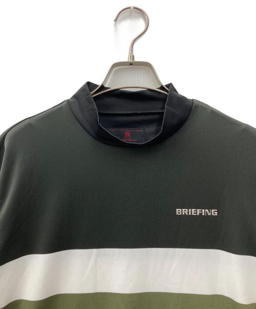 BRIEFING（ブリーフィング）BRIEFING (ブリーフィング) ゴルフウェア(トップス) ブラック×ホワイト×オリーブ サイズ:SIZE Lの古着・服飾アイテム