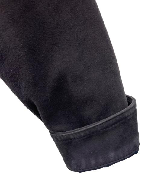 EMMETI（エンメティ）EMMETI (エンメティ) スエード スタンドカラー ブルゾン ネイビー サイズ:SIZE 48の古着・服飾アイテム