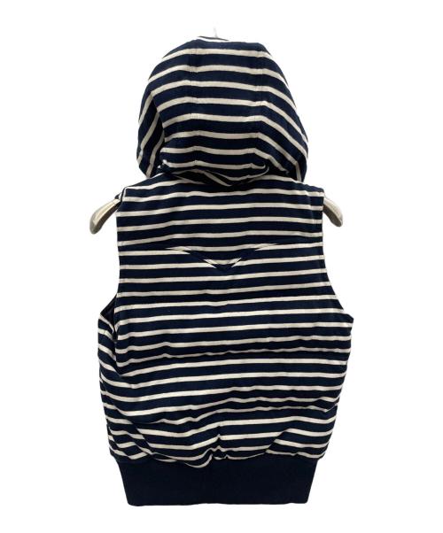 BURBERRY BLUE LABEL（バーバリー ブルー レーベル）BURBERRY BLUE LABEL (バーバリー ブルー レーベル) リバーシブルベスト ネイビー×ホワイト サイズ:38の古着・服飾アイテム