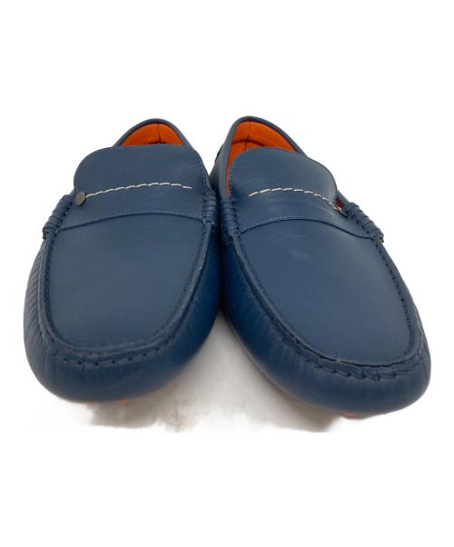 HERMES（エルメス）HERMES (エルメス) ドライビングシューズ ネイビー×オレンジ サイズ:9 1/2の古着・服飾アイテム