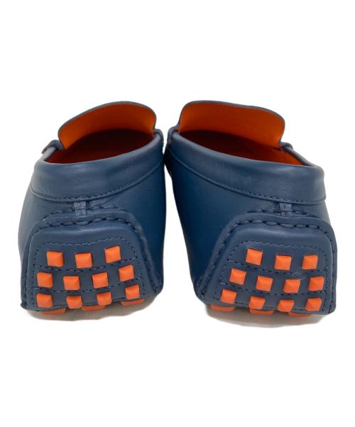 HERMES（エルメス）HERMES (エルメス) ドライビングシューズ ネイビー×オレンジ サイズ:9 1/2の古着・服飾アイテム