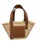 LOEWE（ロエベ）の古着「バスケットバッグ スモール（ヤシの葉＆カーフ）」｜ベージュ