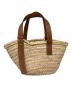 LOEWE (ロエベ) バスケットバッグ スモール（ヤシの葉＆カーフ） ベージュ：48000円