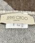 中古・古着 JIMMY CHOO (ジミーチュウ) ウールマフラー グレー×ブラウン：5000円