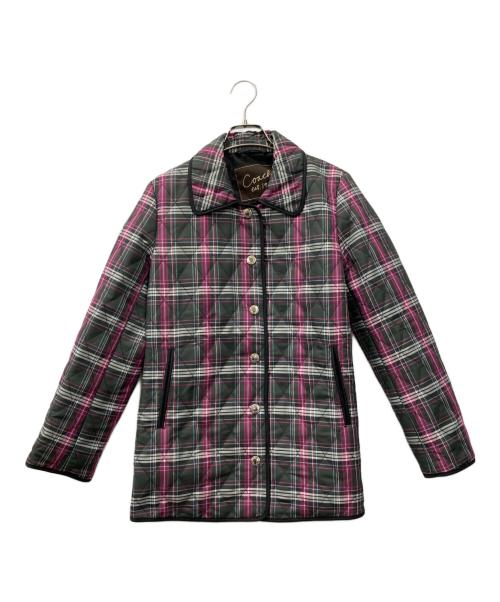 COACH（コーチ）COACH (コーチ) キルティングジャケット ピンク×グレー サイズ:XSの古着・服飾アイテム