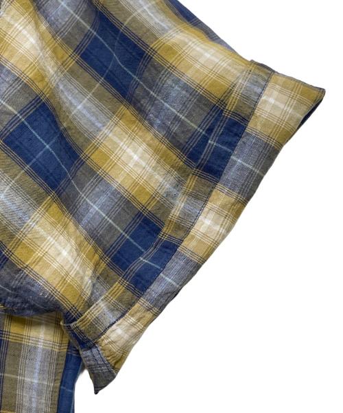 PENDLETON（ペンドルトン）PENDLETON (ペンドルトン) 半袖シャツ イエロー×ネイビー サイズ:Lの古着・服飾アイテム