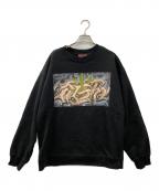 BUDSPOOLバッズプール）の古着「AGH CREW NECK SWEAT」｜ブラック
