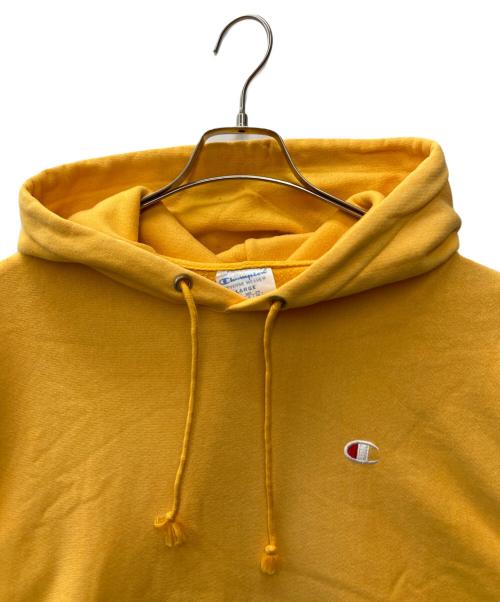 Champion REVERSE WEAVE（チャンピオン リバース ウィーブ）Champion REVERSE WEAVE (チャンピオン リバース ウィーブ) プルオーバーパーカー イエロー サイズ:Lの古着・服飾アイテム
