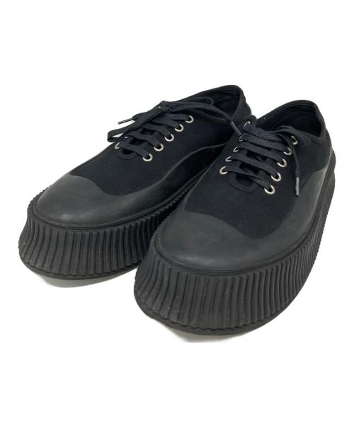 JIL SANDER（ジルサンダー）JIL SANDER (ジルサンダー) プラットフォームスニーカー ブラック サイズ:28cmの古着・服飾アイテム