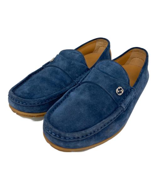 GUCCI（グッチ）GUCCI (グッチ) ドライビングシューズ ブルー サイズ:size　8の古着・服飾アイテム