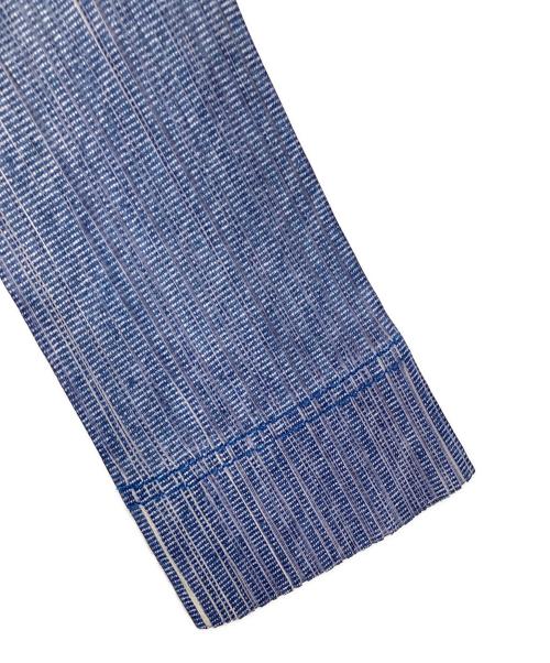 PLEATS PLEASE（プリーツプリーズ）PLEATS PLEASE (プリーツプリーズ) シャツワンピース ネイビー×ホワイト サイズ:SIZE 3の古着・服飾アイテム