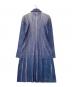 PLEATS PLEASE (プリーツプリーズ) シャツワンピース ネイビー×ホワイト サイズ:SIZE 3：25000円