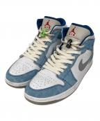 NIKEナイキ）の古着「Nike Air Jordan 1 Mid SE "White/Hyper Royal/Red"(ナイキ エアジョーダン1 ミッド SE "ホワイト/ハイパーロイヤル/レッド")」｜ブルー×ホワイト