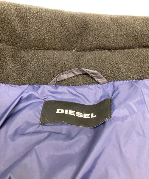 DIESEL（ディーゼル）DIESEL (ディーゼル) ダウンジャケット グレー×ブラック サイズ:Lの古着・服飾アイテム