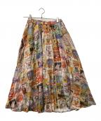 DISNEY×moussyディズニー×マウジー）の古着「MD VTG POSTER LONG SKIRT」｜マルチカラー