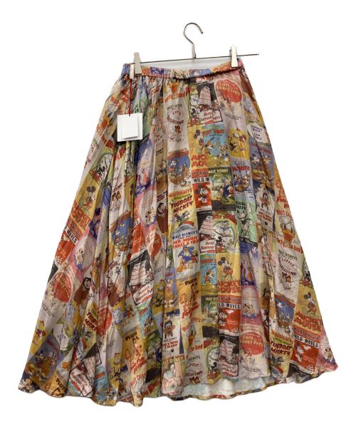 DISNEY（ディズニー）DISNEY (ディズニー) moussy (マウジー) MD VTG POSTER LONG SKIRT マルチカラー サイズ:Ｍの古着・服飾アイテム