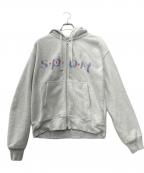 stussyステューシー）の古着「Dot Sport Zip Hoodie」｜ライトグレー