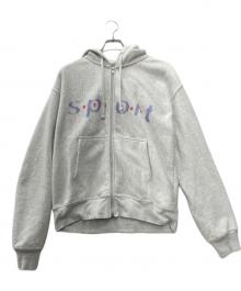 stussy（ステューシー）の古着「Dot Sport Zip Hoodie」｜ライトグレー