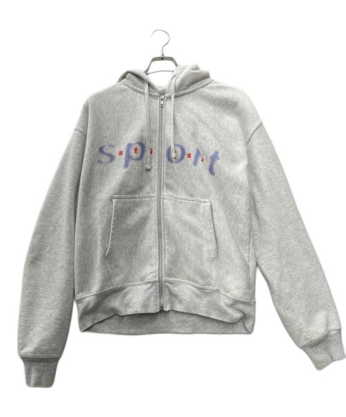 stussy（ステューシー）stussy (ステューシー) Dot Sport Zip Hoodie ライトグレー サイズ:Ｍの古着・服飾アイテム