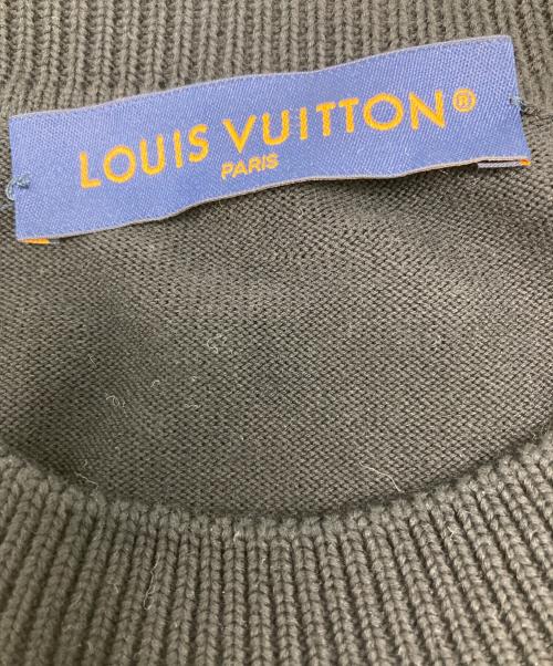LOUIS VUITTON（ルイ ヴィトン）LOUIS VUITTON (ルイ ヴィトン) シグネチャーショートスリーブ ニット ブラック サイズ:Lの古着・服飾アイテム