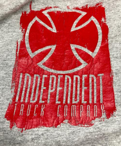 INDEPENDENT（インディペンデント）INDEPENDENT (インディペンデント) NHS (エヌエイチエス) 長袖カットソー レッド×グレー サイズ:Lの古着・服飾アイテム