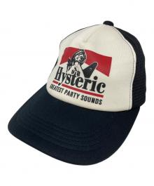 Hysteric Glamour（ヒステリックグラマー）の古着「メッシュキャップ」｜ブラック×ホワイト