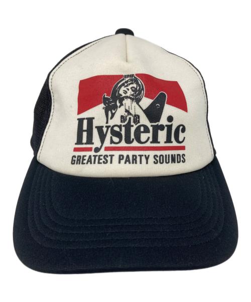 Hysteric Glamour（ヒステリックグラマー）Hysteric Glamour (ヒステリックグラマー) メッシュキャップ ブラック×ホワイトの古着・服飾アイテム