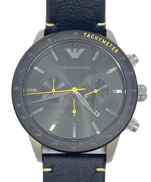 EMPORIO ARMANI（エンポリオ アルマーニ）EMPORIO ARMANI (エンポリオ アルマーニ) クロノグラフ ブラックの古着・服飾アイテム