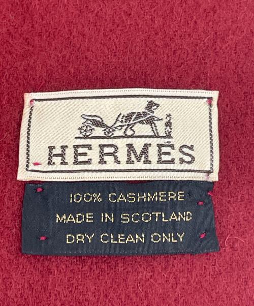 HERMES（エルメス）HERMES (エルメス) カシミヤマフラー レッドの古着・服飾アイテム