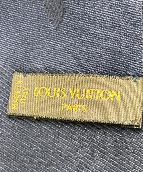 LOUIS VUITTON（ルイ ヴィトン）LOUIS VUITTON (ルイ ヴィトン) シルク混モノグラムストール ネイビーの古着・服飾アイテム