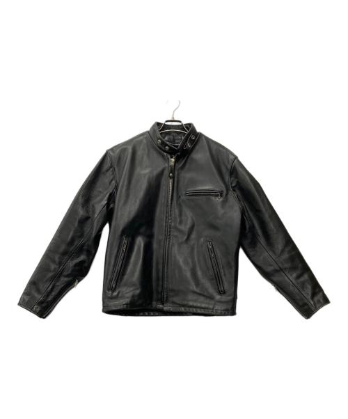 Schott（ショット）Schott (ショット) ボアライナー付シングルライダースジャケット ブラック サイズ:38の古着・服飾アイテム