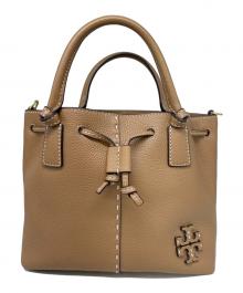 TORY BURCH（トリーバーチ）の古着「MCGRAW SMALL DRAWSTRING SATCHEL」｜ベージュ