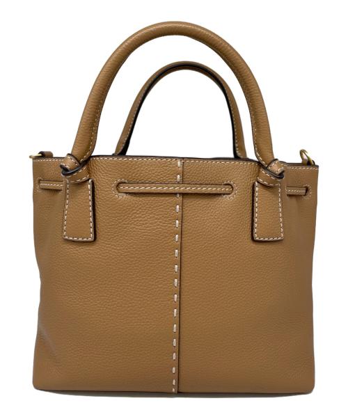 TORY BURCH（トリーバーチ）TORY BURCH (トリーバーチ) MCGRAW SMALL DRAWSTRING SATCHEL ベージュの古着・服飾アイテム