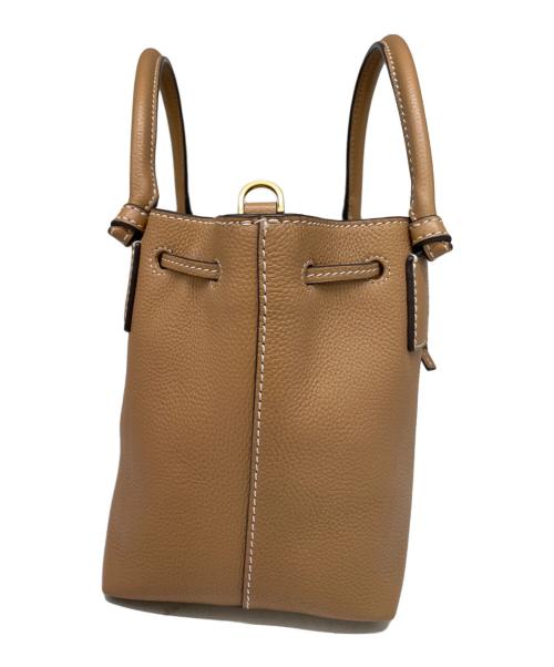 TORY BURCH（トリーバーチ）TORY BURCH (トリーバーチ) MCGRAW SMALL DRAWSTRING SATCHEL ベージュの古着・服飾アイテム