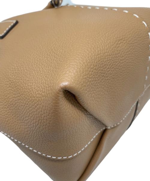 TORY BURCH（トリーバーチ）TORY BURCH (トリーバーチ) MCGRAW SMALL DRAWSTRING SATCHEL ベージュの古着・服飾アイテム
