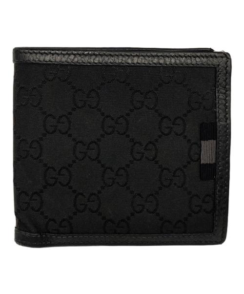 GUCCI（グッチ）GUCCI (グッチ) 2つ折り財布 ブラックの古着・服飾アイテム