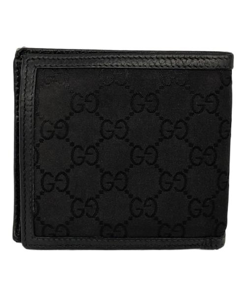 GUCCI（グッチ）GUCCI (グッチ) 2つ折り財布 ブラックの古着・服飾アイテム