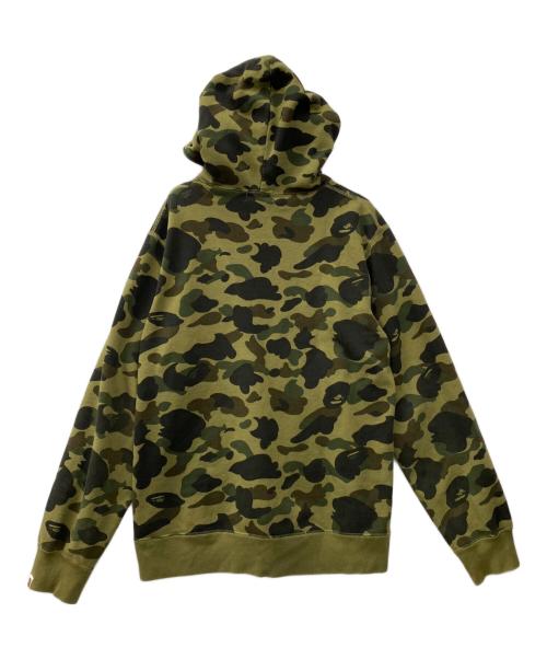 A BATHING APE（アベイシングエイプ）A BATHING APE (アベイシングエイプ) ジップパーカー エイプカモ  グリーン サイズ:2XLの古着・服飾アイテム