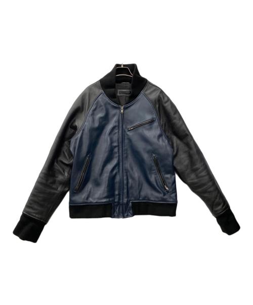 Liugoo Leathers（リューグーレザーズ）Liugoo Leathers (リューグーレザーズ) レザージャケット ネイビー サイズ:LLの古着・服飾アイテム