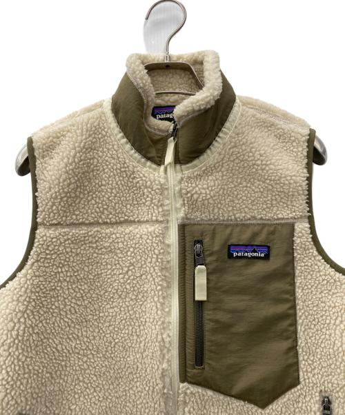 Patagonia（パタゴニア）Patagonia (パタゴニア) レトロＸベスト アイボリー×オリーブ サイズ:Sの古着・服飾アイテム