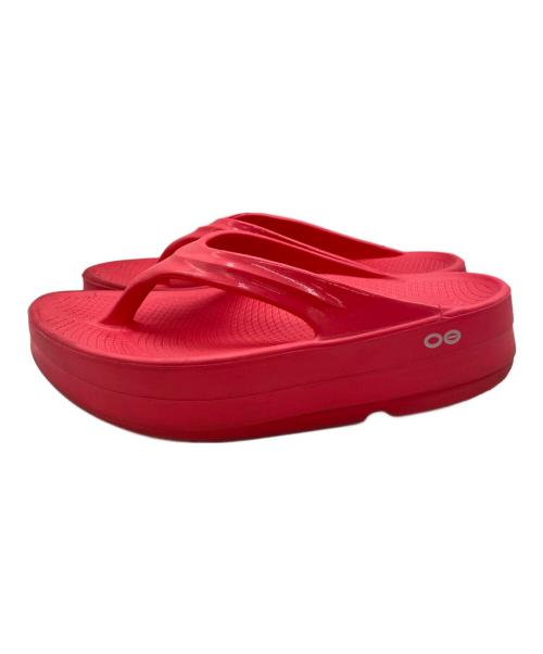 OOFOS（ウーフォス）OOFOS (ウーフォス) リカバリーサンダル レッド サイズ:SIZE 24cmの古着・服飾アイテム