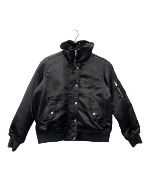 GAP（ギャップ）GAP (ギャップ) フェイクファー襟付き短丈ジャケット ブラック サイズ:Lの古着・服飾アイテム