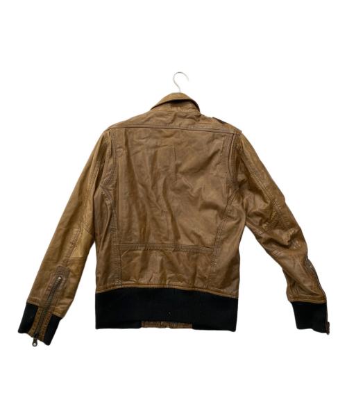DIESEL（ディーゼル）DIESEL (ディーゼル) レザージャケット ブラウン サイズ:Ｍの古着・服飾アイテム