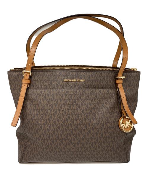 MICHAEL KORS（マイケルコース）MICHAEL KORS (マイケルコース) VOYAGER LG EW TZ TOTE ブラウンの古着・服飾アイテム