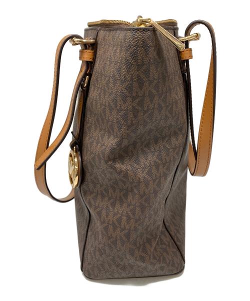 MICHAEL KORS（マイケルコース）MICHAEL KORS (マイケルコース) VOYAGER LG EW TZ TOTE ブラウンの古着・服飾アイテム
