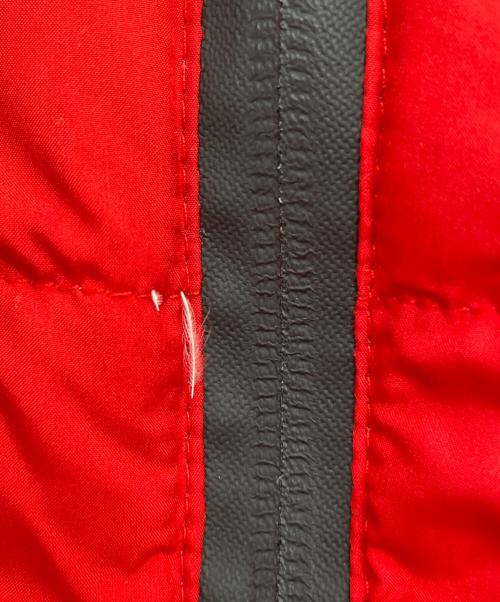 Quiksilver（クイックシルバー）Quiksilver (クイックシルバー) ダウンジャケット レッド×ブラック サイズ:Lの古着・服飾アイテム