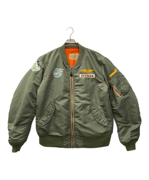 AVIREX（アヴィレックス）AVIREX (アヴィレックス) リバーシブルフライトジャケット オリーブ×オレンジ サイズ:XLの古着・服飾アイテム