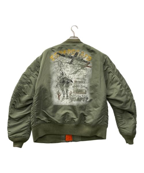 AVIREX（アヴィレックス）AVIREX (アヴィレックス) リバーシブルフライトジャケット オリーブ×オレンジ サイズ:XLの古着・服飾アイテム